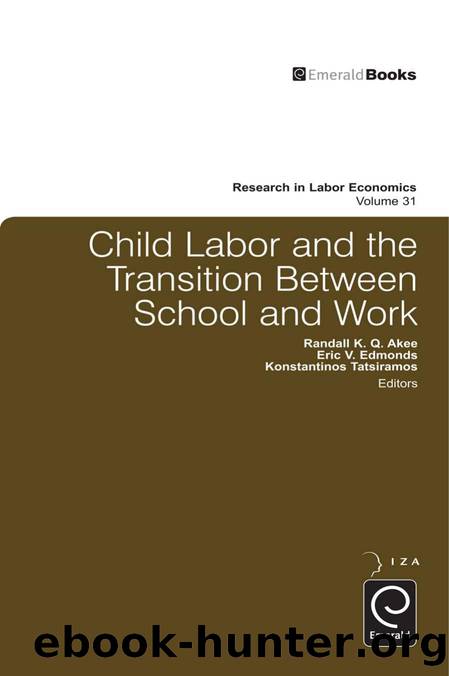 Child Labor and the Transition Between School and Work by Randall K. Q. Akee; Eric V. Edmonds; Konstantinos Tatsiramos
