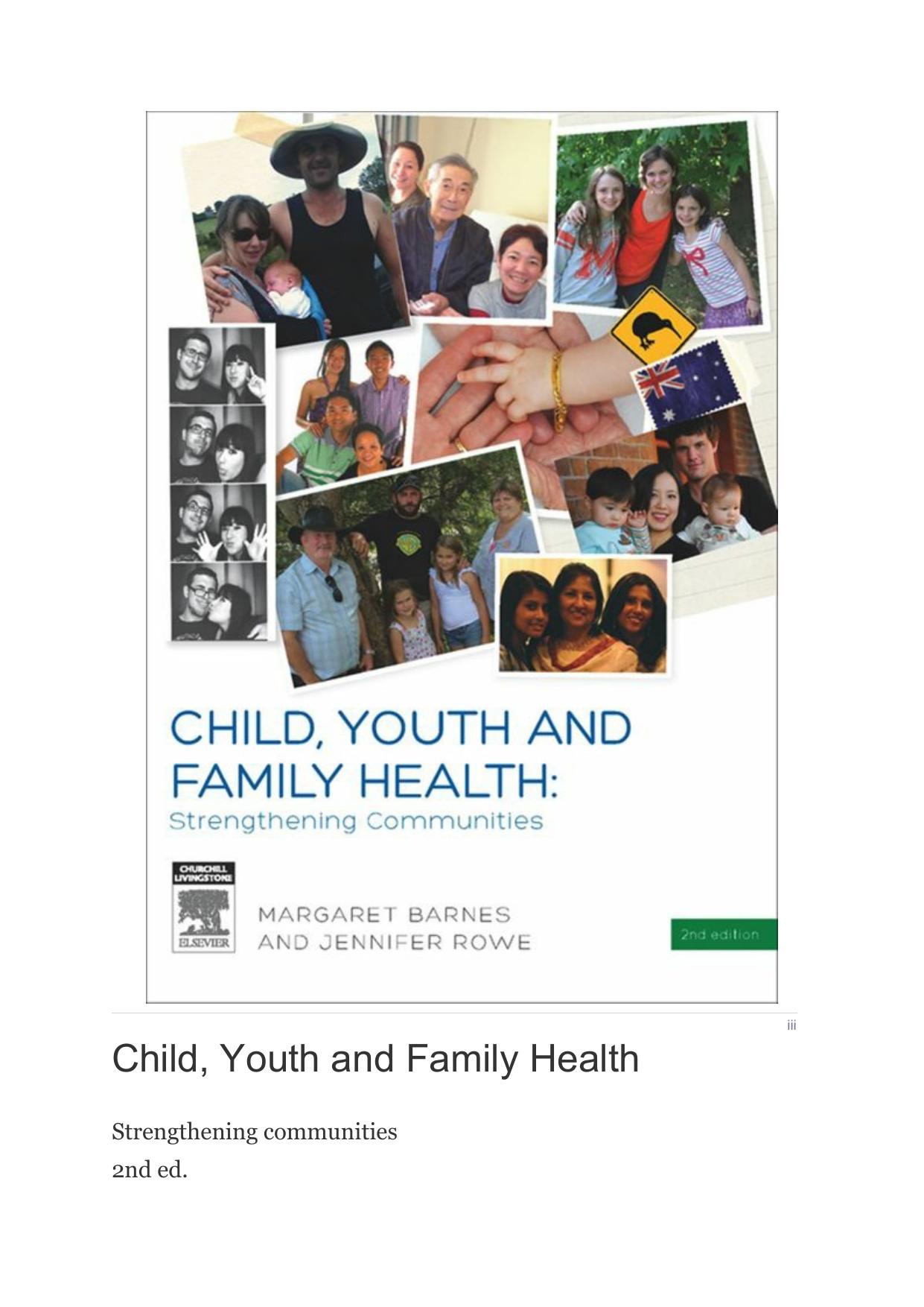 Child, Youth and Family Health: Strengthening Communities by Margaret Barnes and Jennifer Rowe