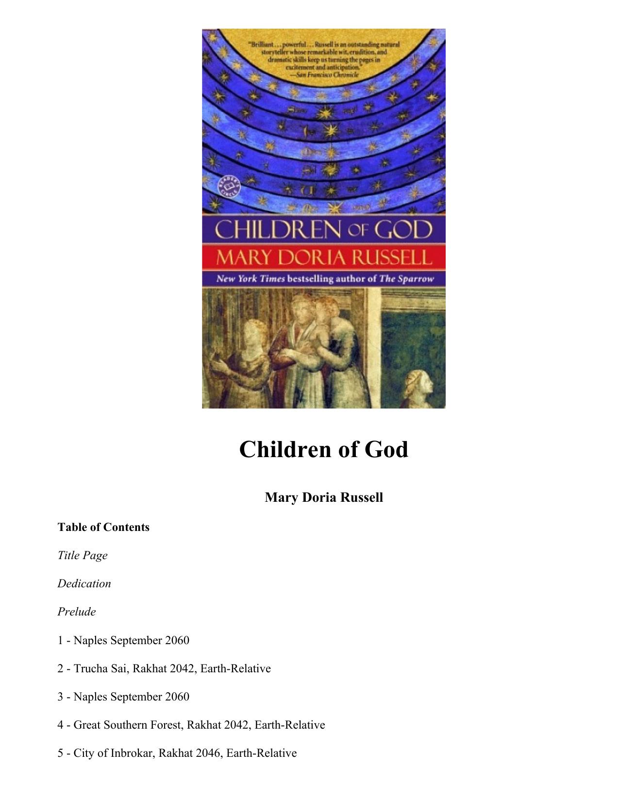 Children of God by Mary Doria Russell