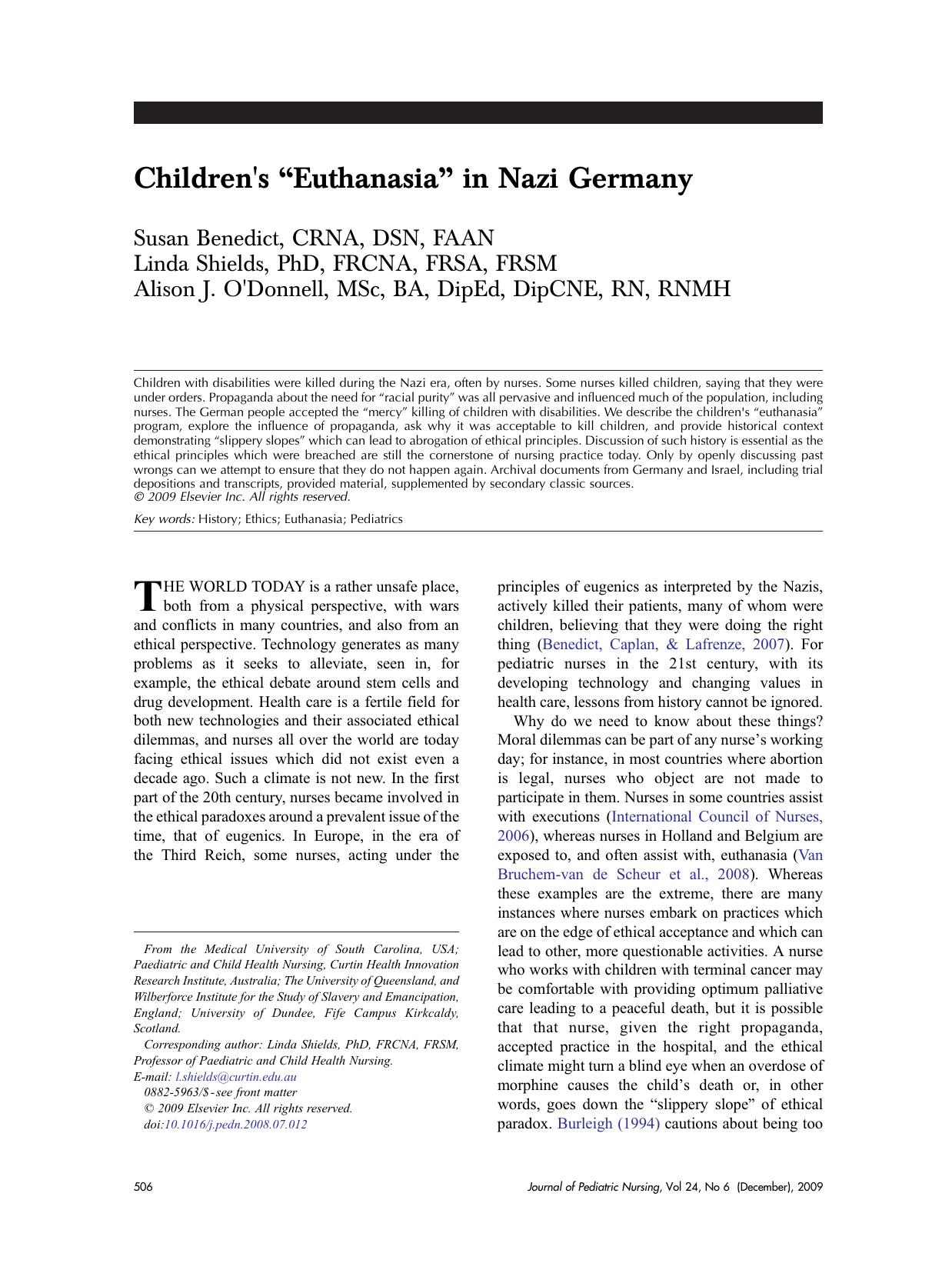 Children's Euthanasia in Nazi Germany by Unknown