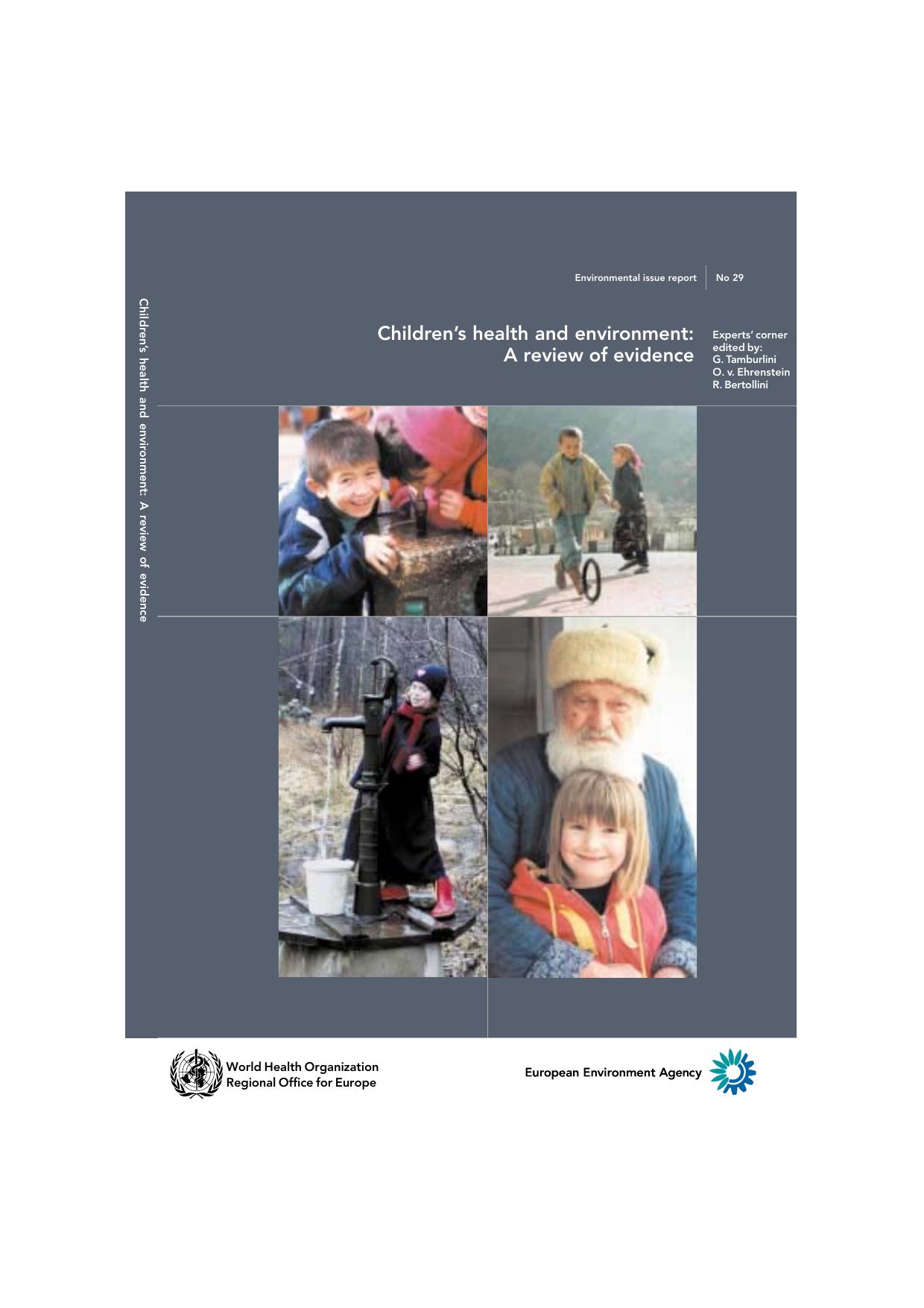 Children's Health and Environment: A Review of Evidence (Environmental Issue Reports) by Giorgio Tamburlini Ondine S.von Ehrenstein Roberto Bertollini