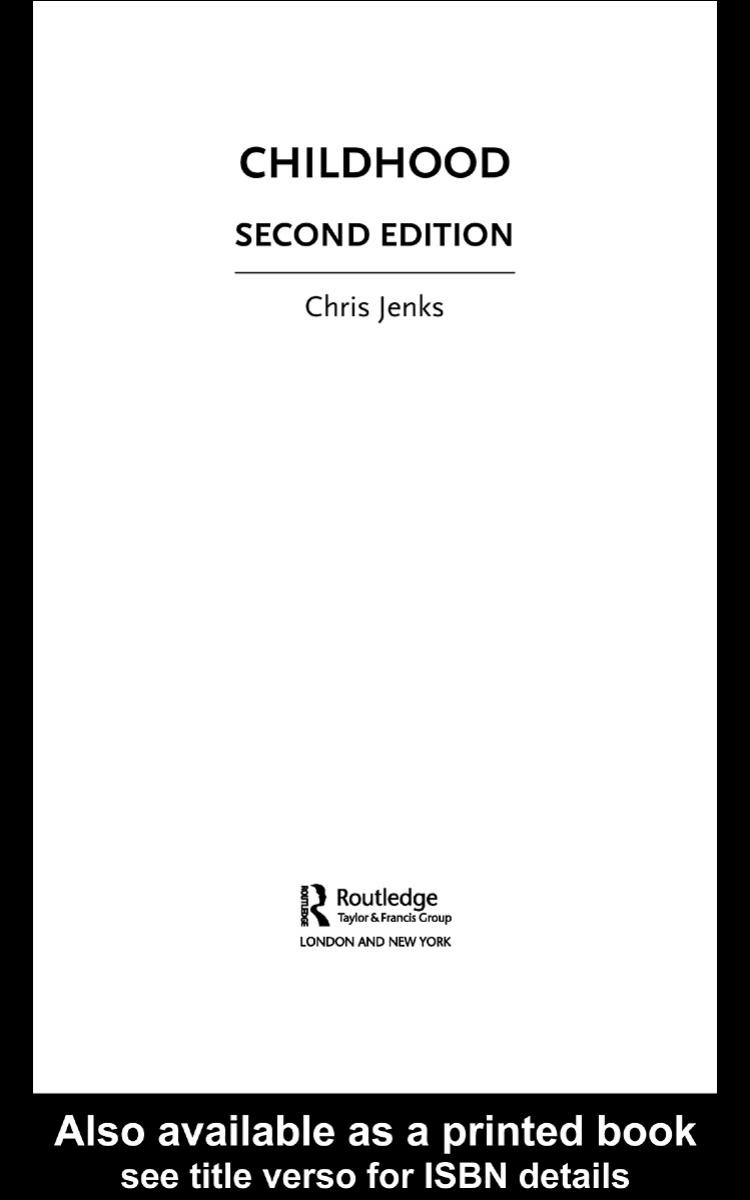 Children: Rights and Childhood (Ideas) by Chris Jenks