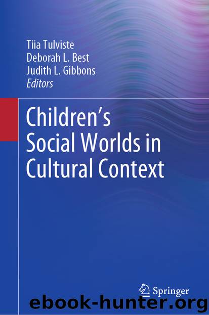 Children’s Social Worlds in Cultural Context by Unknown