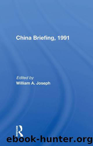 China Briefing, 1991 by William A. Joseph