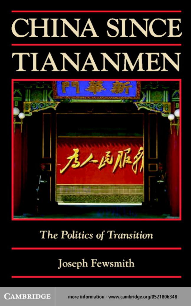 China Since Tiananmen: The Politics of Transition by Joseph Fewsmith