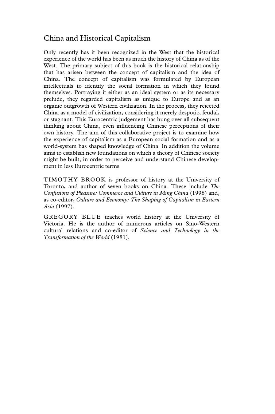 China and Historical Capitalism- Genealogies of Sinological Knowledge by Unknown
