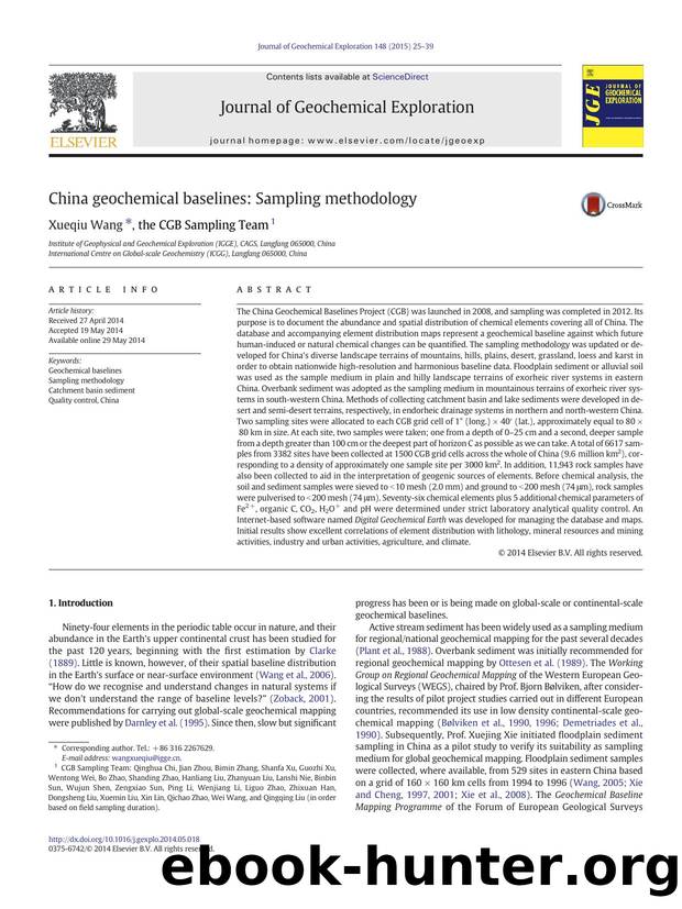 China geochemical baselines: Sampling methodology by Xueqiu Wang & the CGB Sampling Team