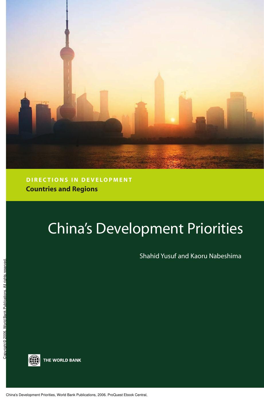 China's Development Priorities by Shahid Yusuf; Kaoru Nabeshima