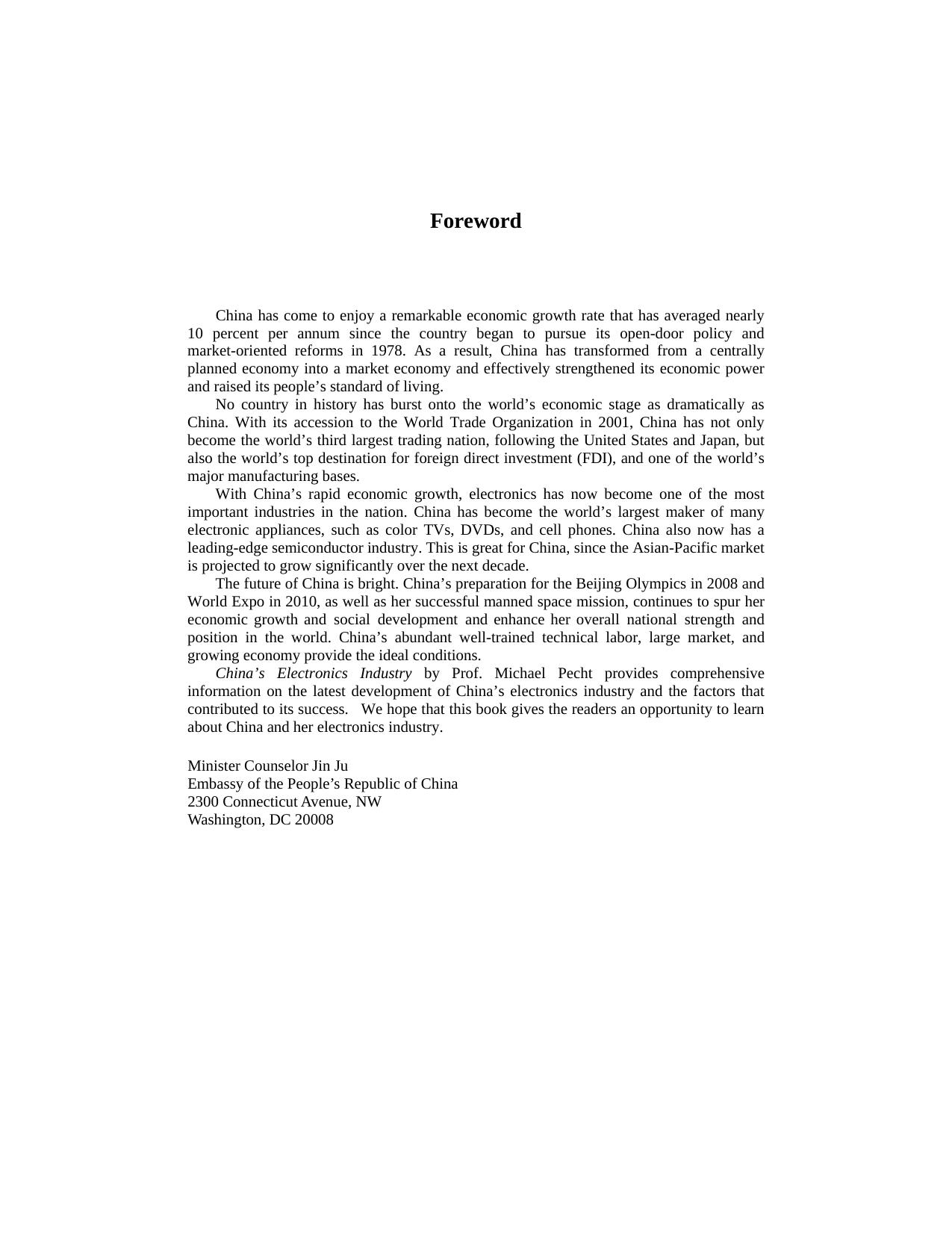 China's Electronics Industry: the Definitive Guide for Companies and Policy Makers with Interest in China by Michael Pecht