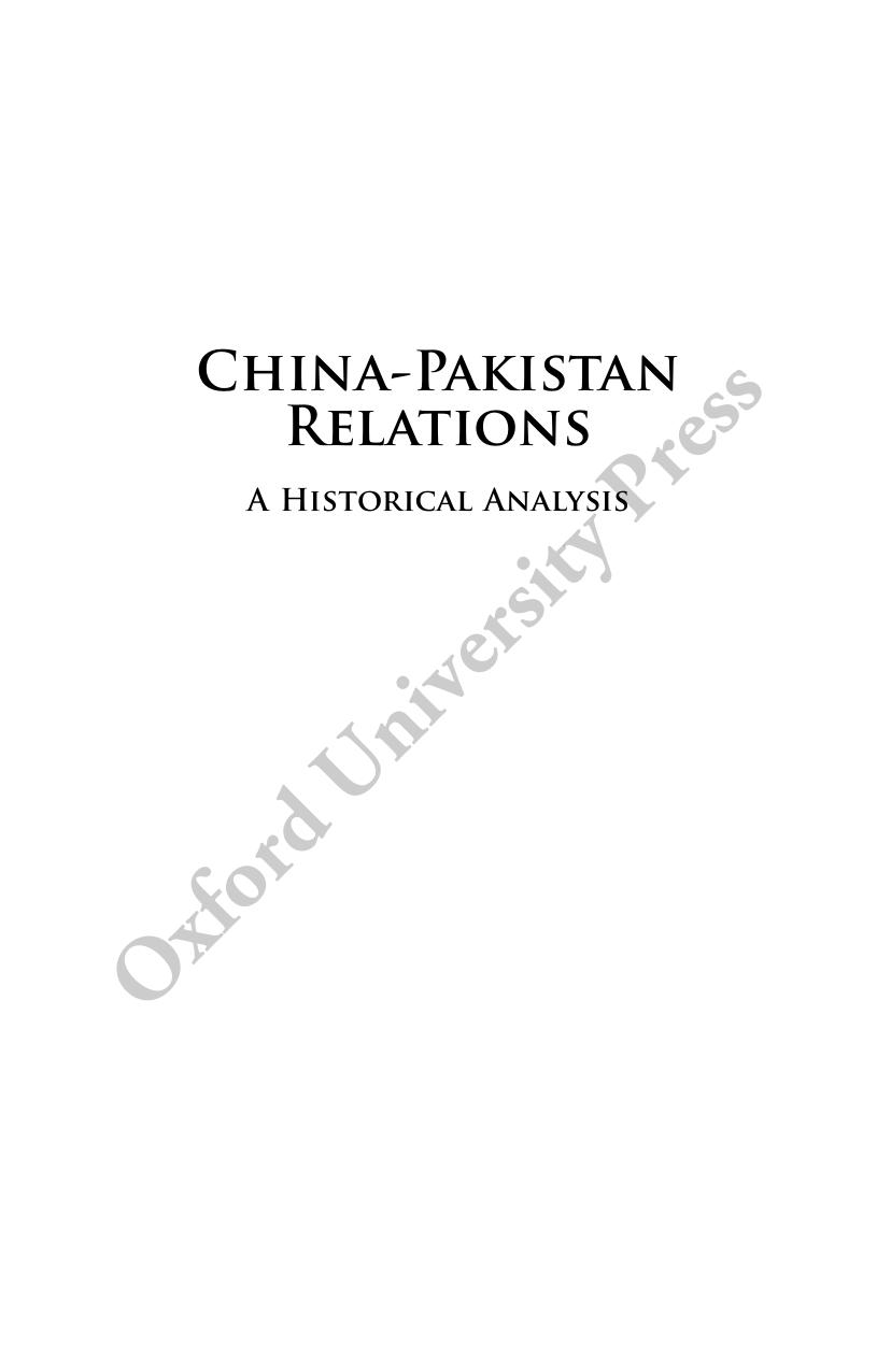 China-Pakistan Relations: A Historical Analysis by Ghulam Ali