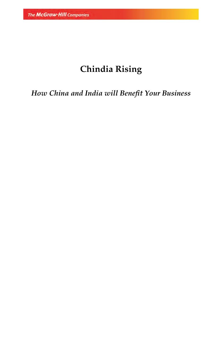 Chindia Rising: How China and India Will Benefit Your Business by Jagdish N. Sheth