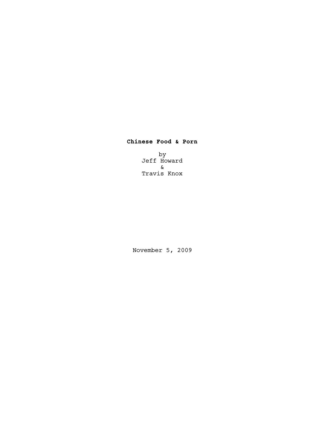 Chinese Food and Porn 3.2 Title Page by Unknown