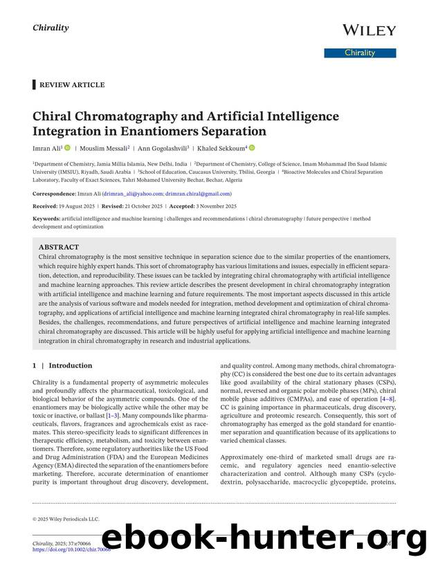Chiral Chromatography and Artificial Intelligence Integration in Enantiomers Separation by Unknown
