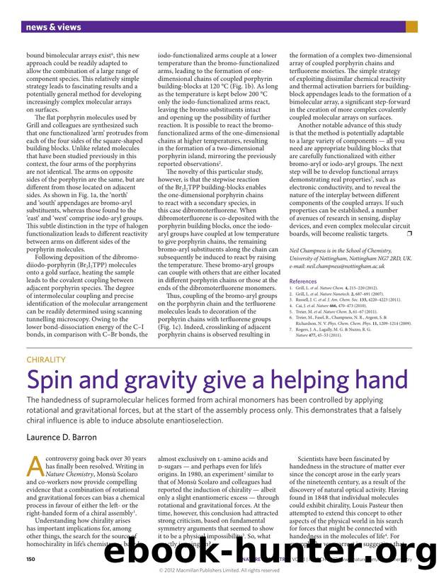 Chirality: Spin and gravity give a helping hand by Laurence D. Barron