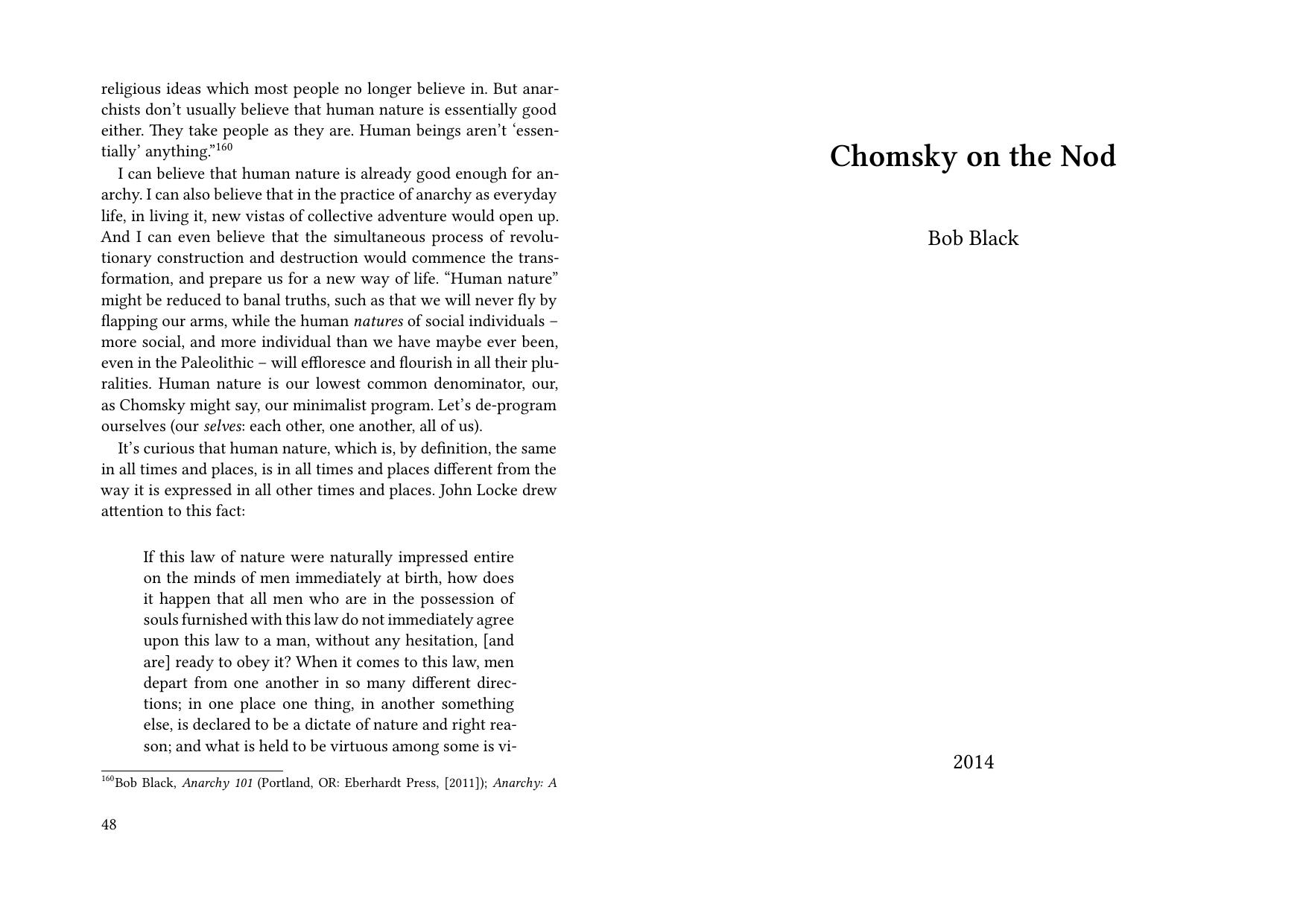 Chomsky on the Nod by Bob Black