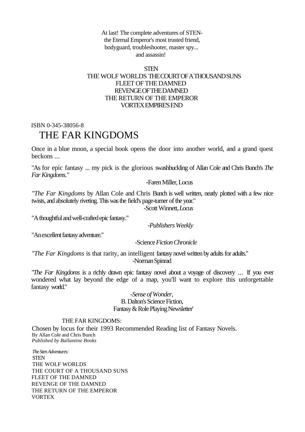 Chris Bunch & Allan Cole by The Far Kingdoms