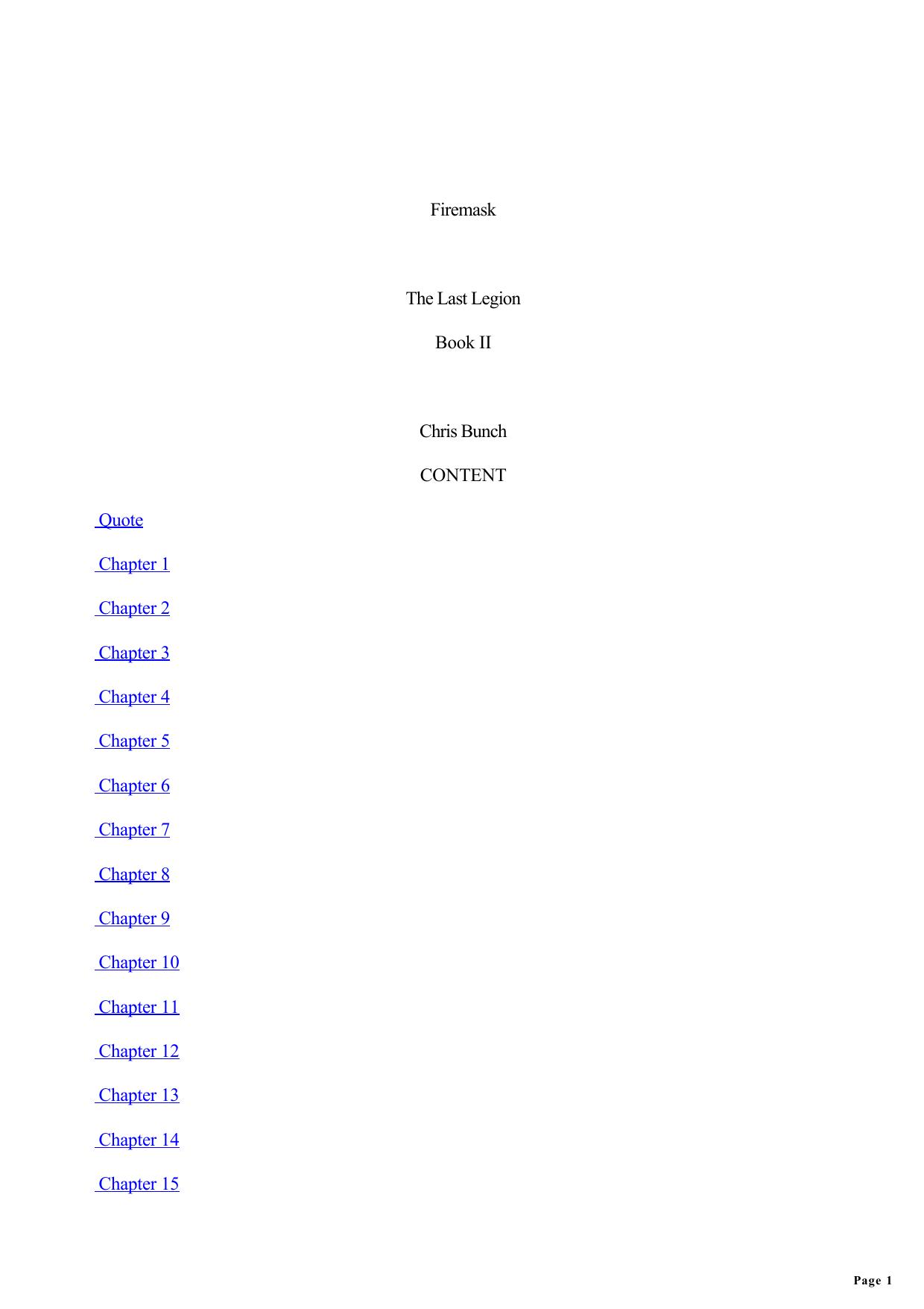 Chris Bunch - Legion 2 by Firemask