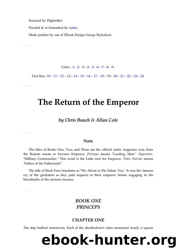 Chris Bunch Allan Cole Sten 6 The Return Of The Emperor by Desconocido