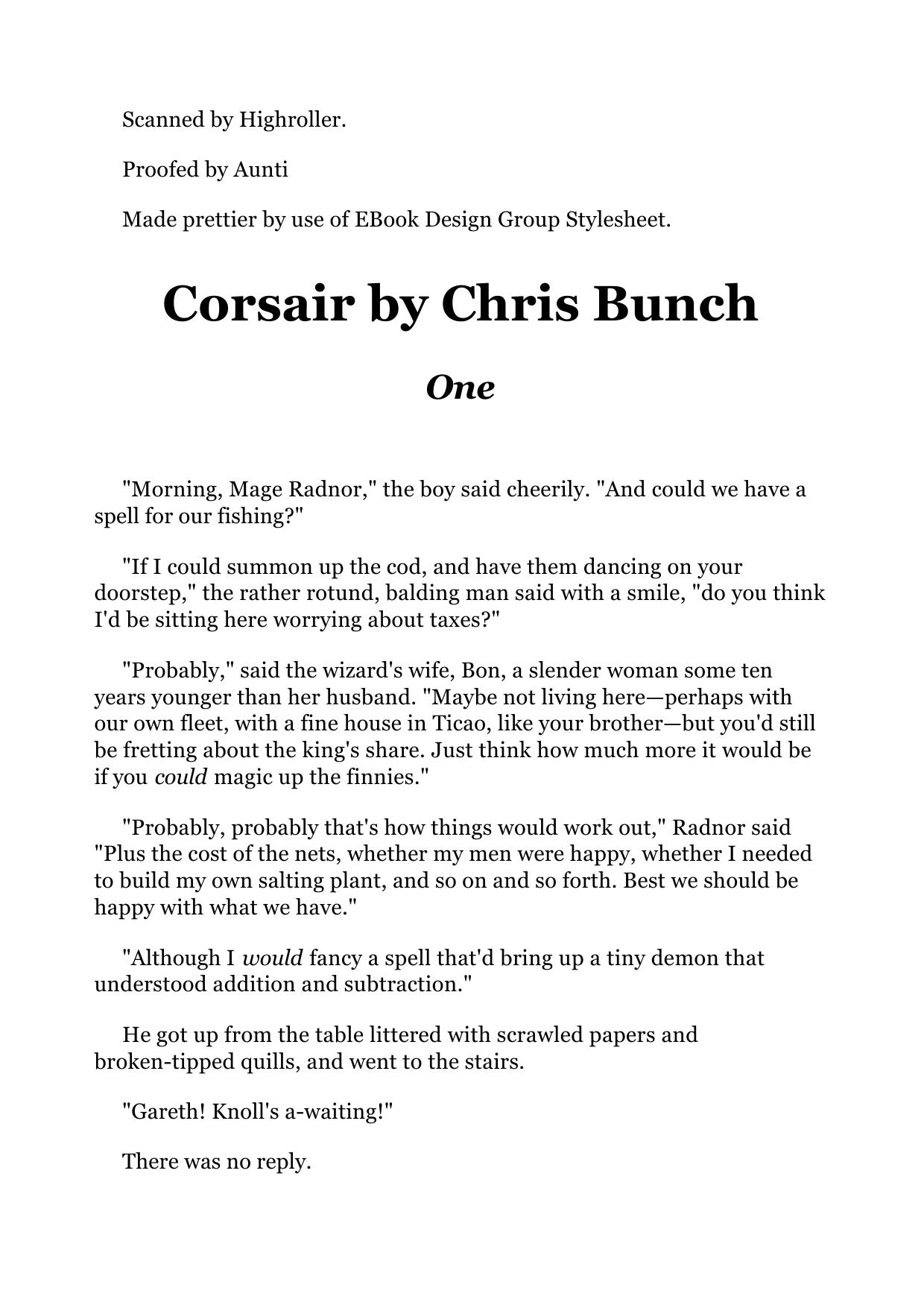 Chris Bunch by Corsair
