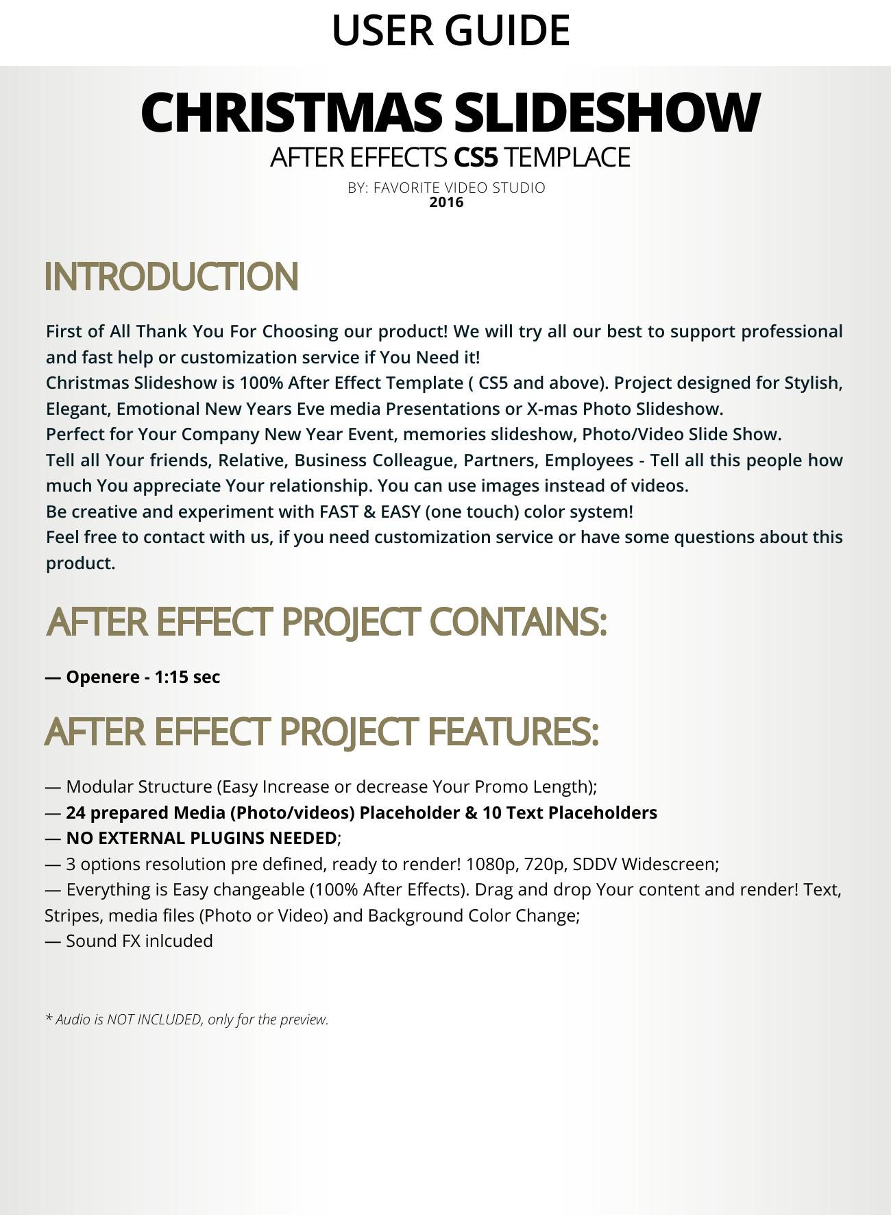 Christmas Slideshow Userguide by unknow