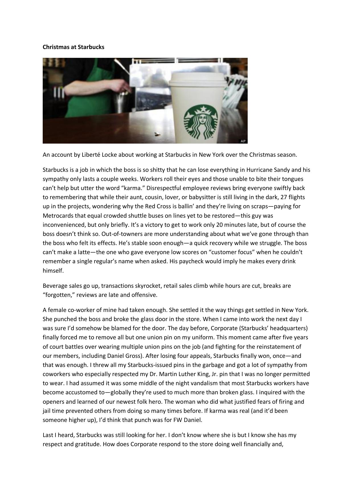 Christmas at Starbucks by Unknown