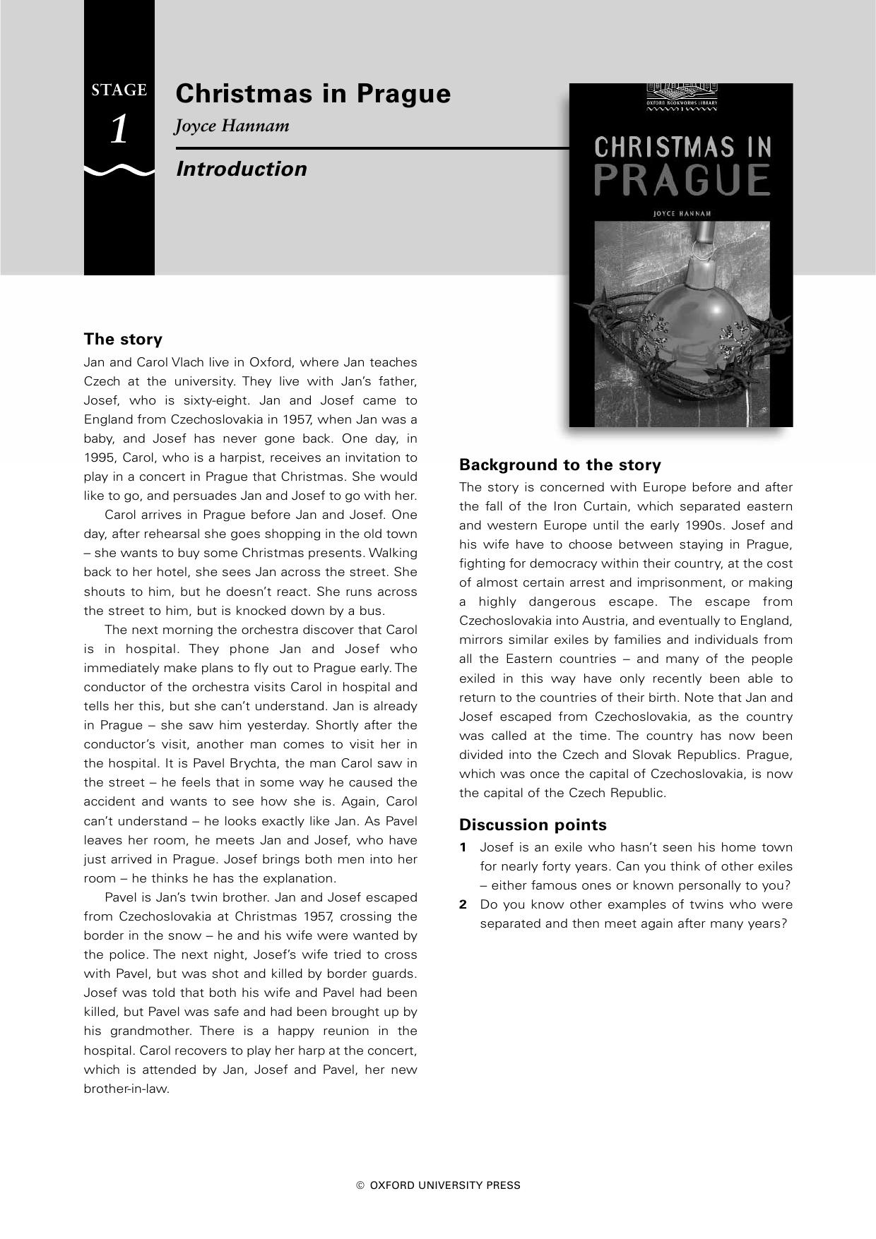 Christmas in Prague. (The Oxford Bookworms Library, Activities) by Hannam Joyce