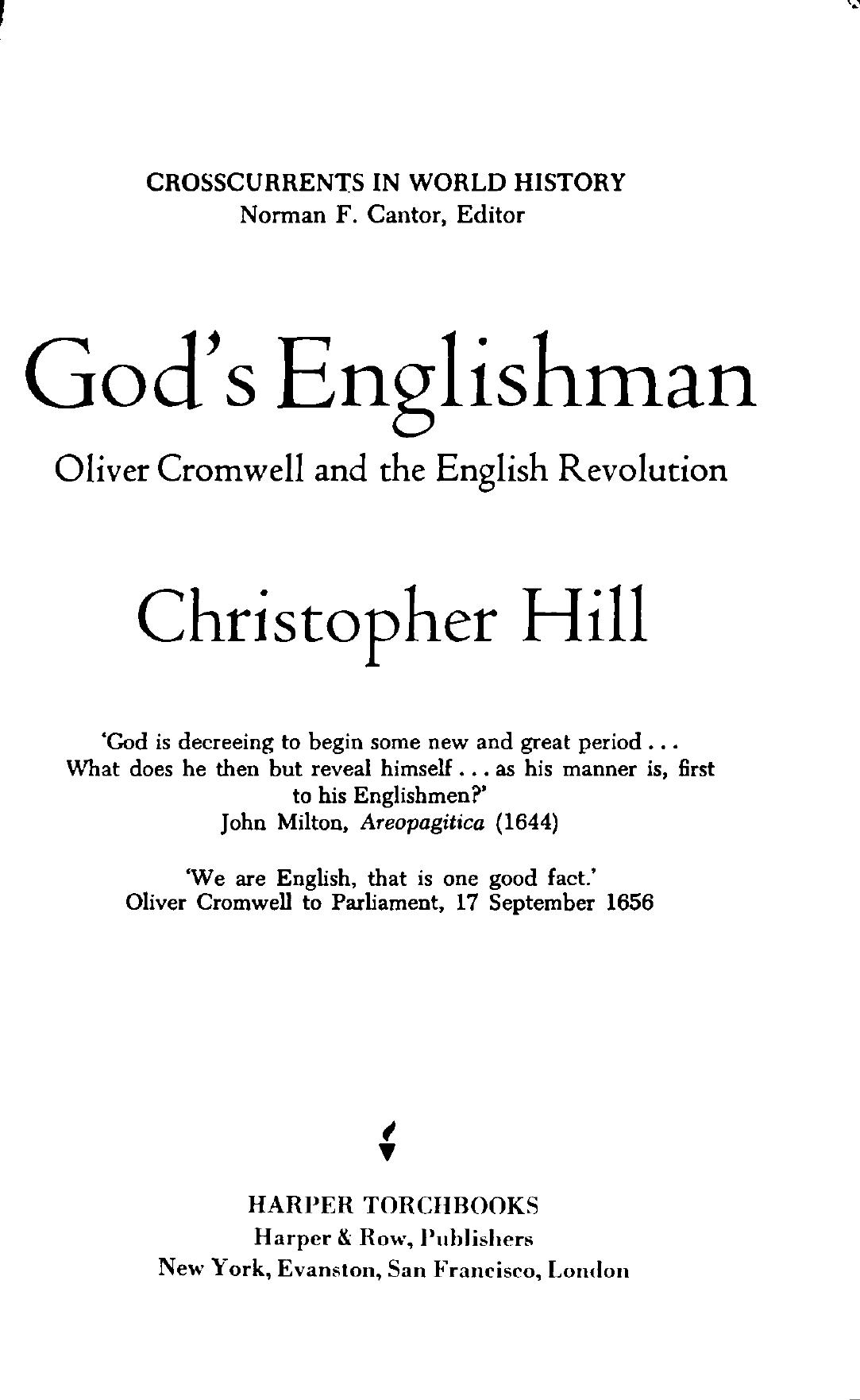 Christopher Hill by God's Englishman Oliver Cromwel