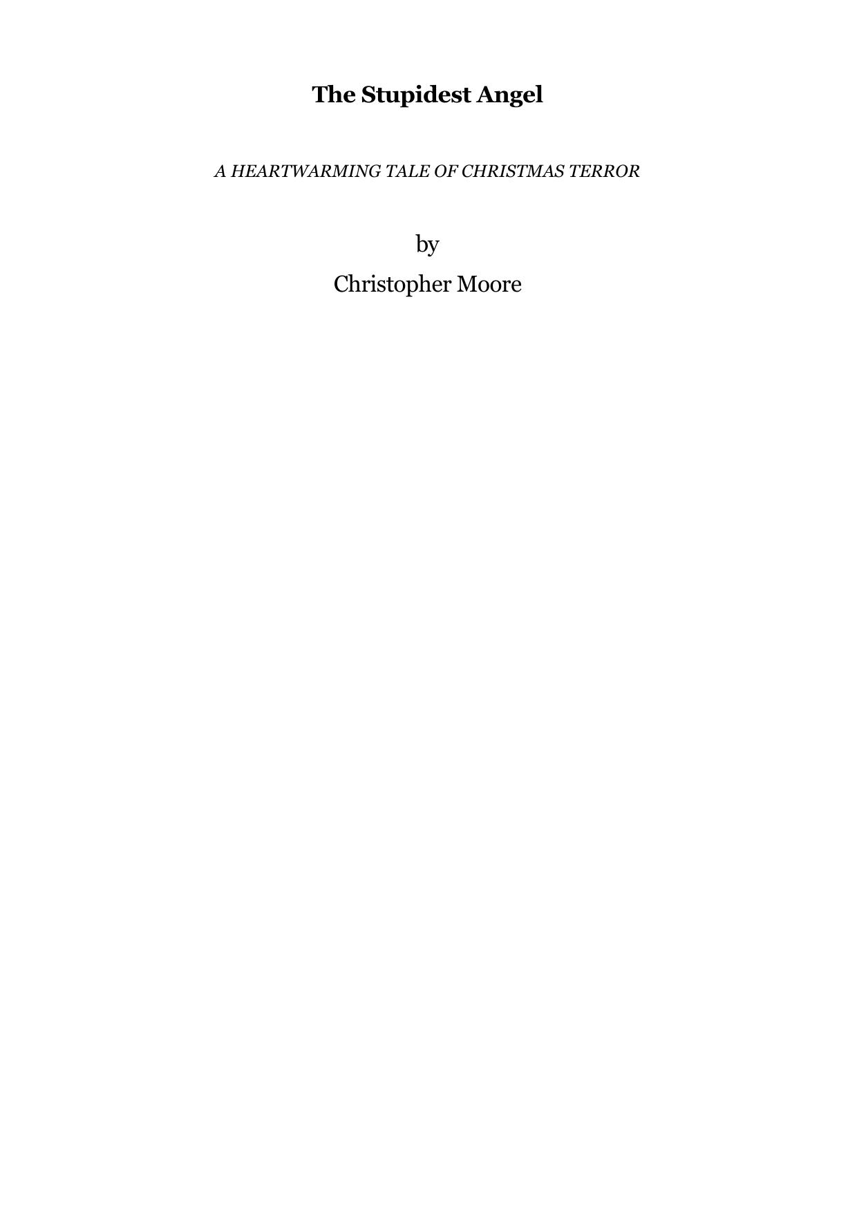 Christopher Moore by The Stupidest Angel