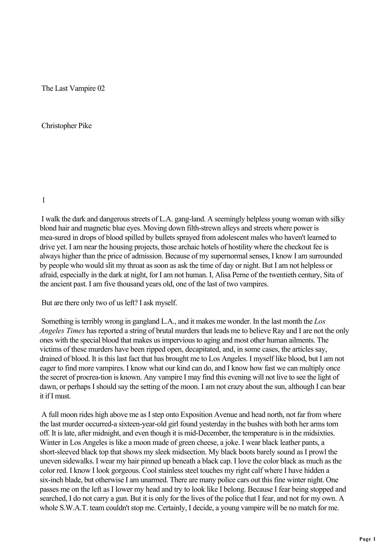 Christopher Pike - The Last Vampire 02 by Black Blood