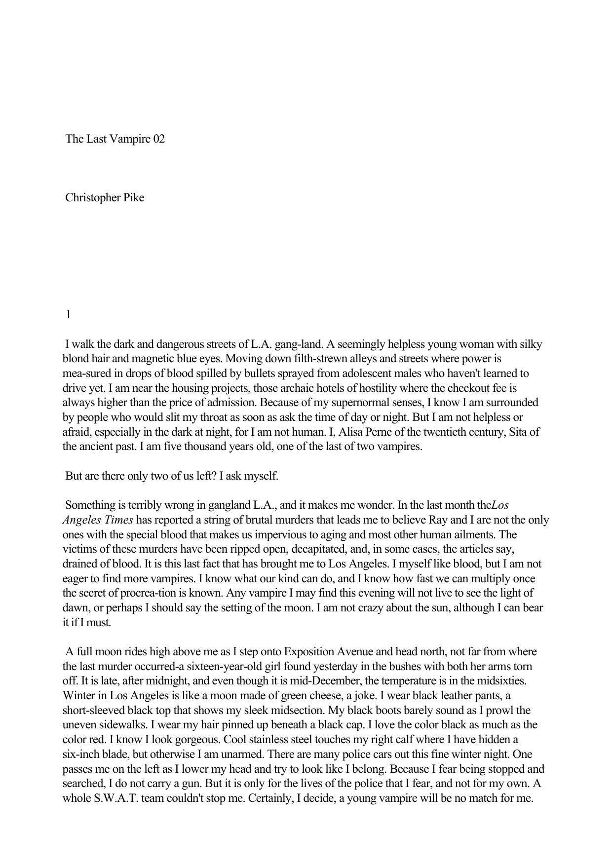 Christopher Pike The Last Vampire 02 Black Blood by Unknown