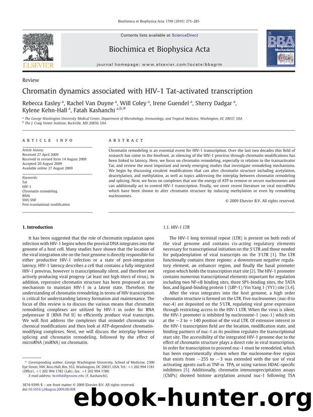 Chromatin dynamics associated with HIV-1 Tat-activated transcription by unknow