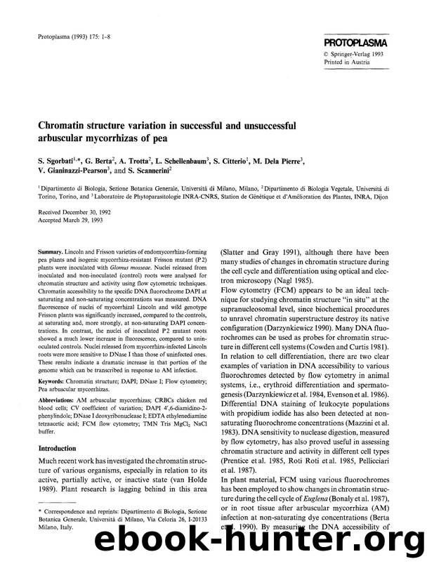 Chromatin structure variation in successful and unsuccessful arbuscular mycorrhizas of pea by Unknown