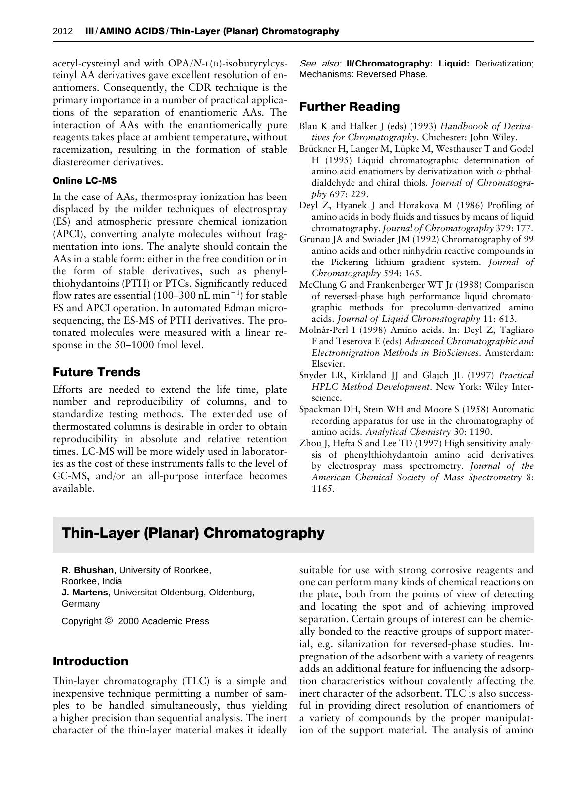 Chromatography Encyclopedia of Separation Science by Elsevier