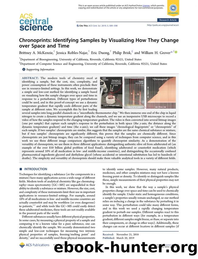 Chronoprints: Identifying Samples by Visualizing How They Change over Space and Time by unknow