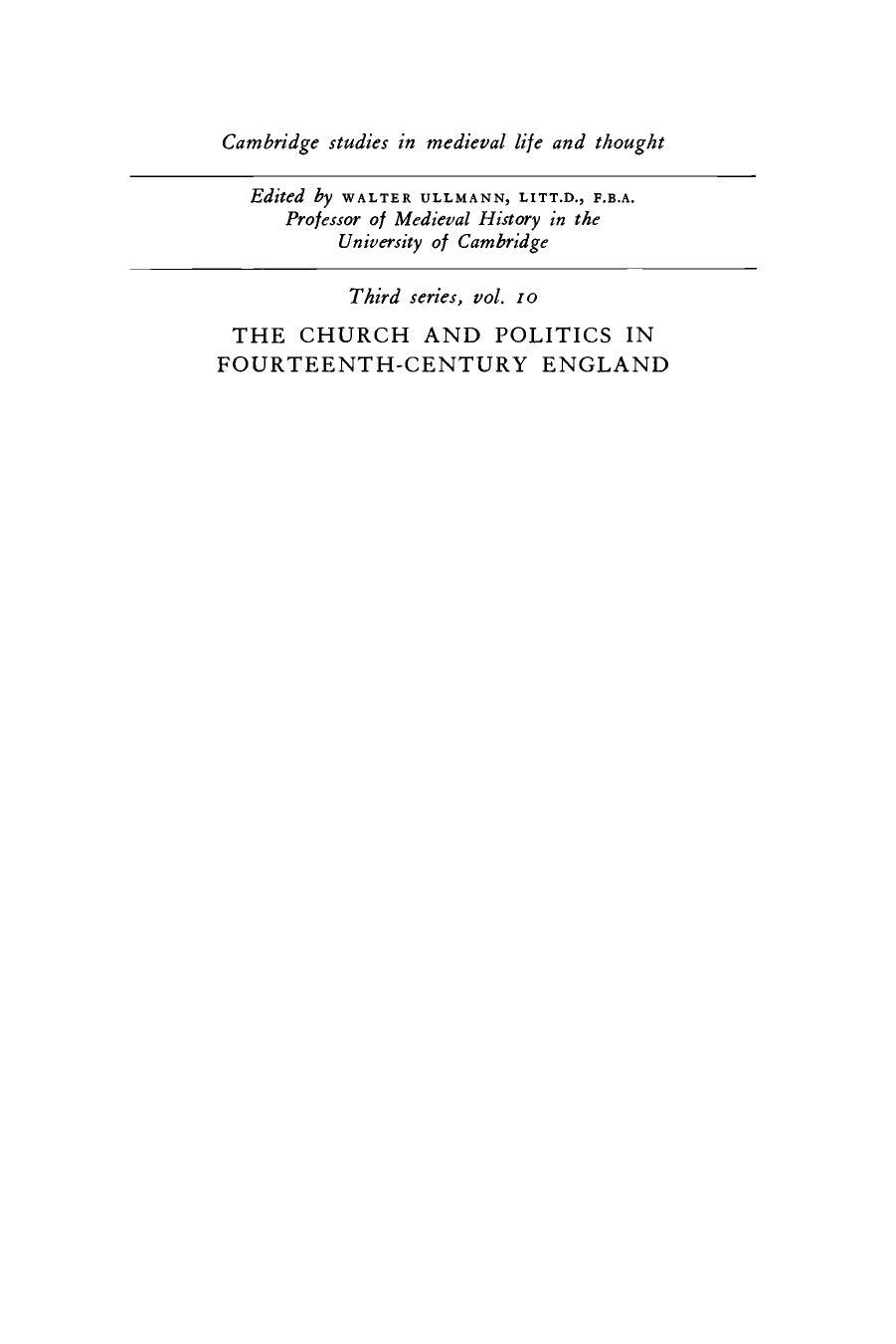Church Politcs:Adam Orleton by Roy Martin Haines