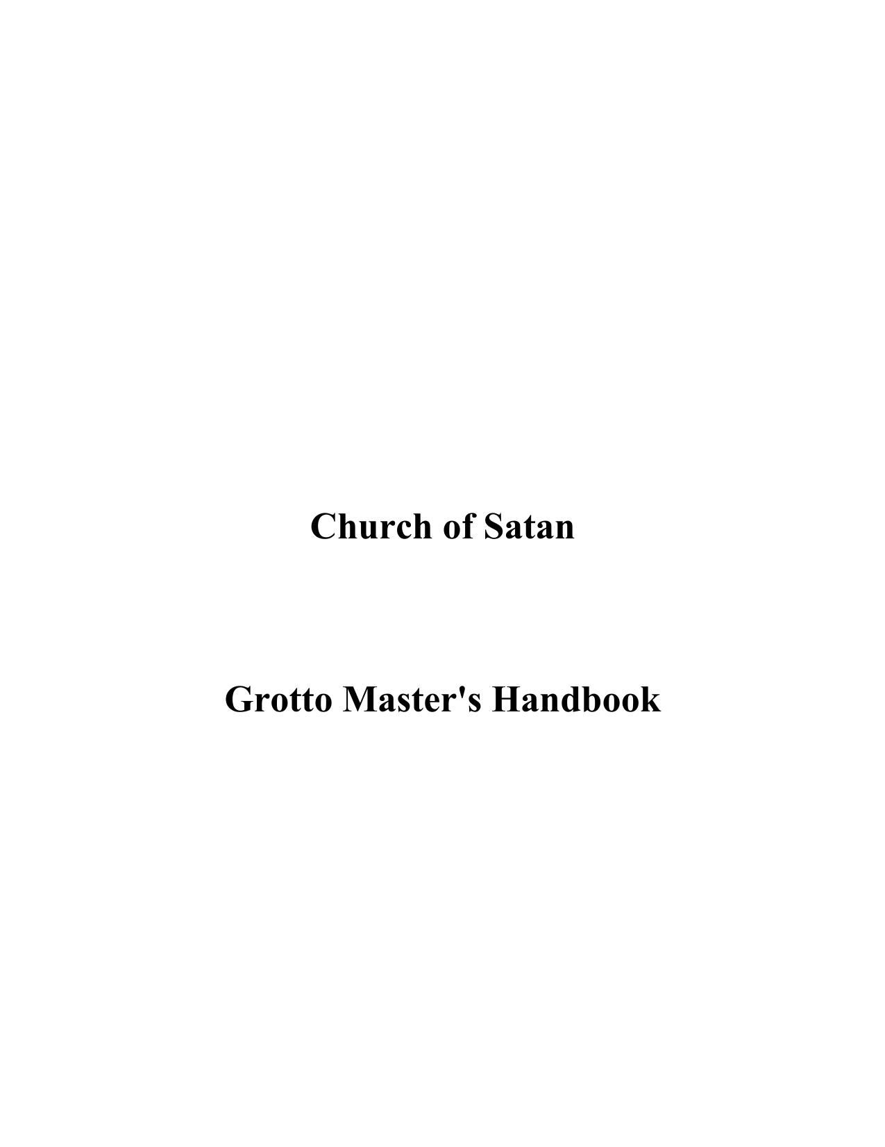Church of Satan (Handbook) by Anton Szandor LaVey