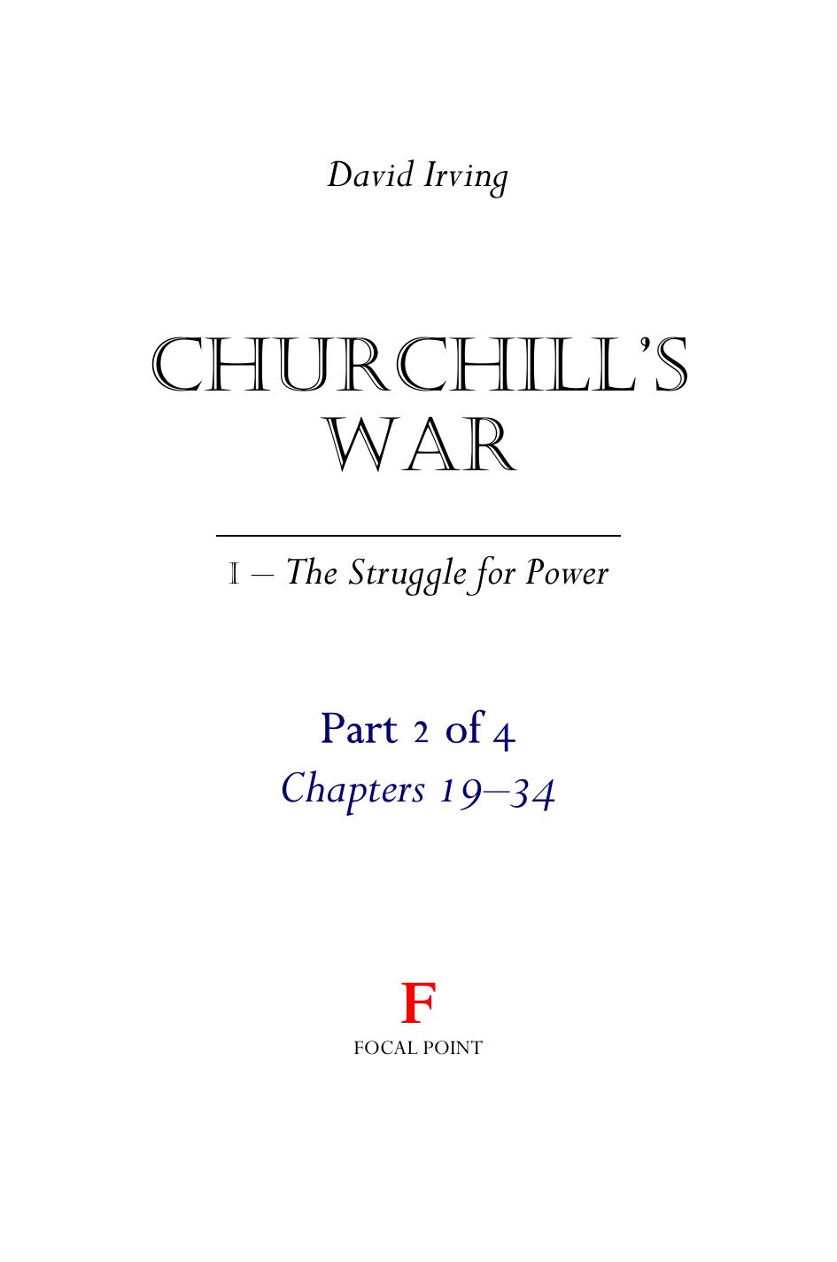 Churchill's War by David Irving
