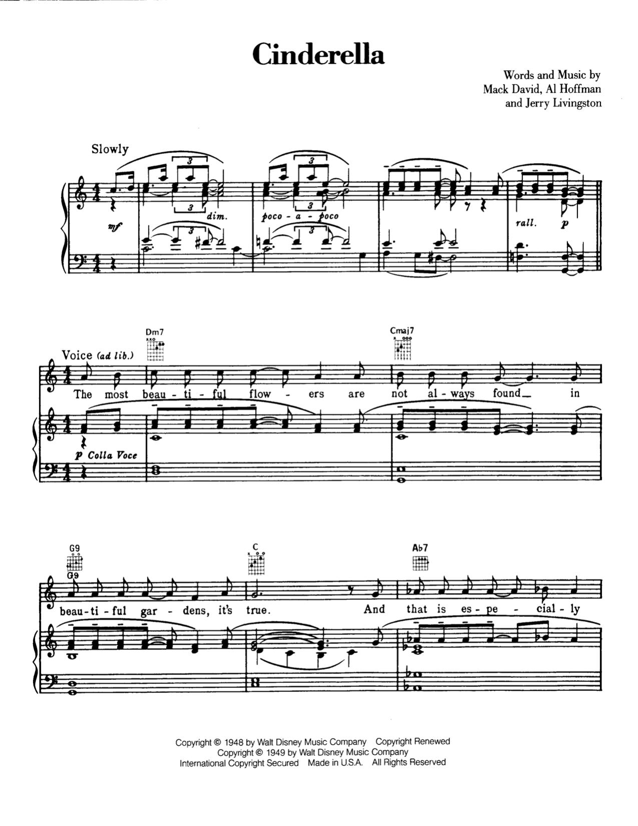 Cinderella (Disney Movie) by Mack David Al Hoffman Jerry Livingston