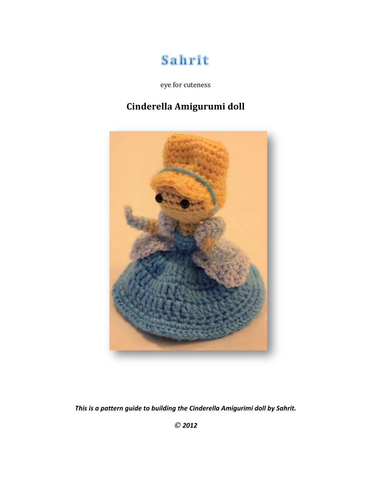 Cinderella Amigurumi Doll Pattern by Sahrit by Sahrit Freud Weinstein