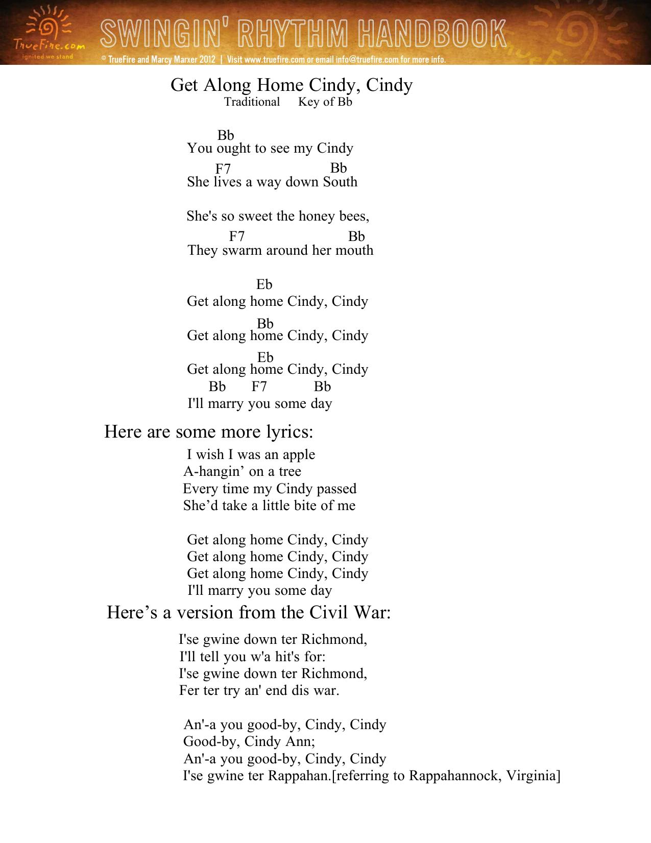 Cindy Key of Bb.PDF by Marcy Marxer