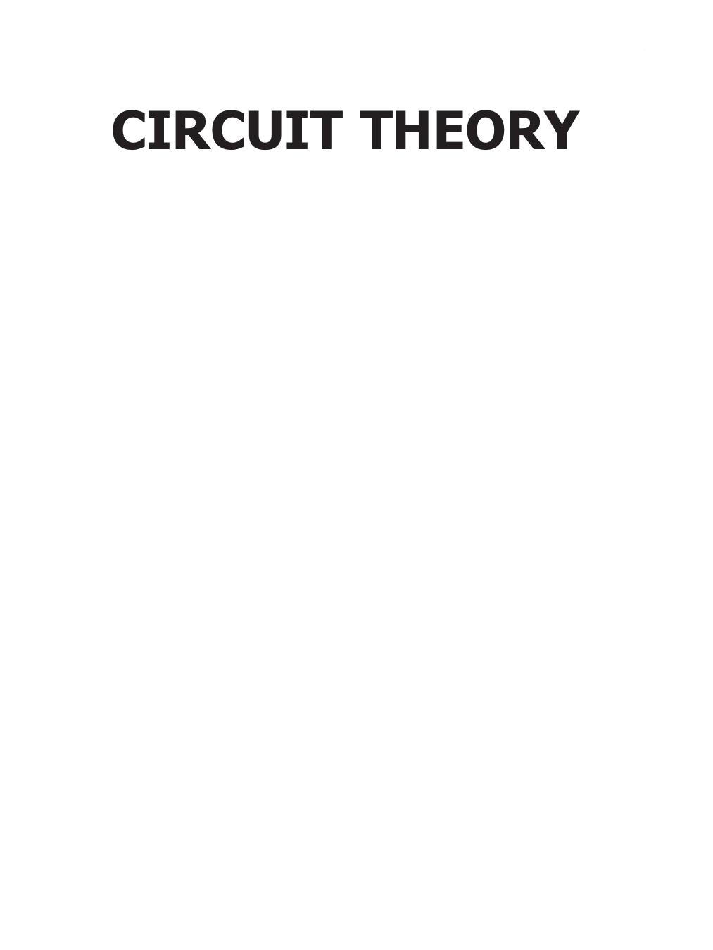 Circuit Theory by Unknow