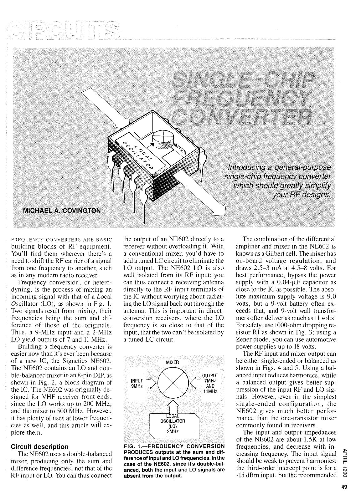 Circuits - Single-Chip Frequency Converter by Michael A. Covington