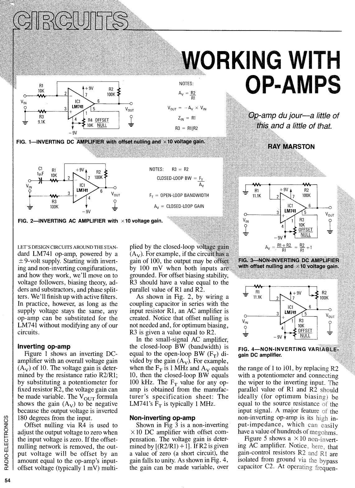 Circuits - Working With Op-Amps by Ray Marston