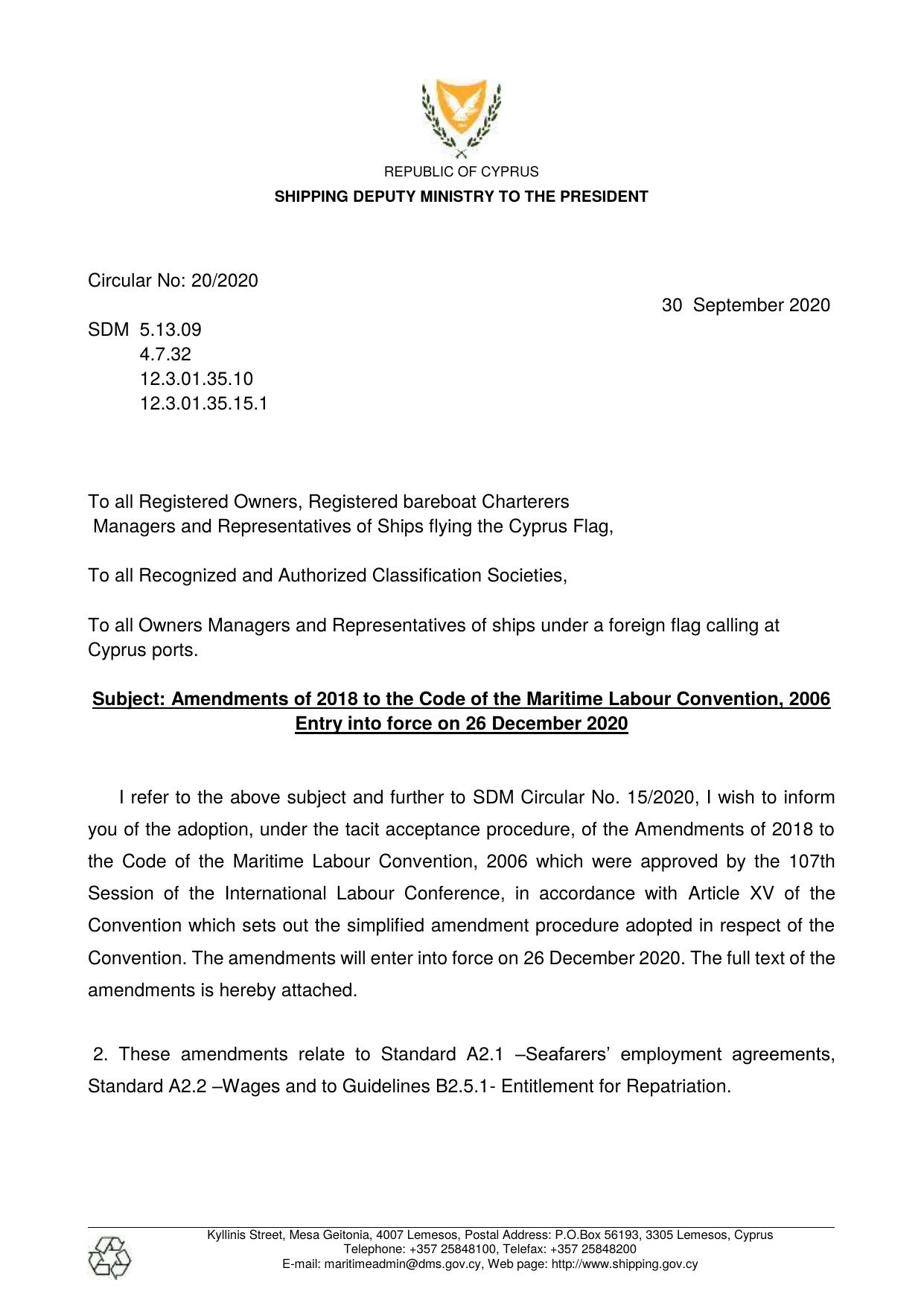 Circular 20-2020 (2020-09-30) by Unknown