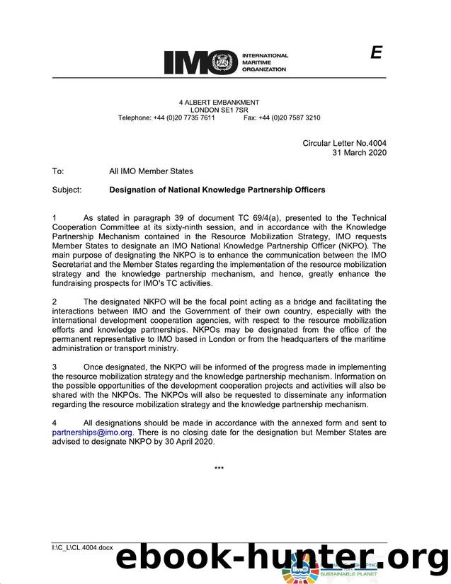 Circular Letter No. 4004 - Designation of National Knowledge Partnership Officers by judith.guy