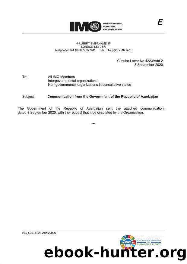 Circular Letter No. 4223Add.2 - Communication from the Government of the Republic of Azerbaijan by Redistributed by Regs4ships Ltd