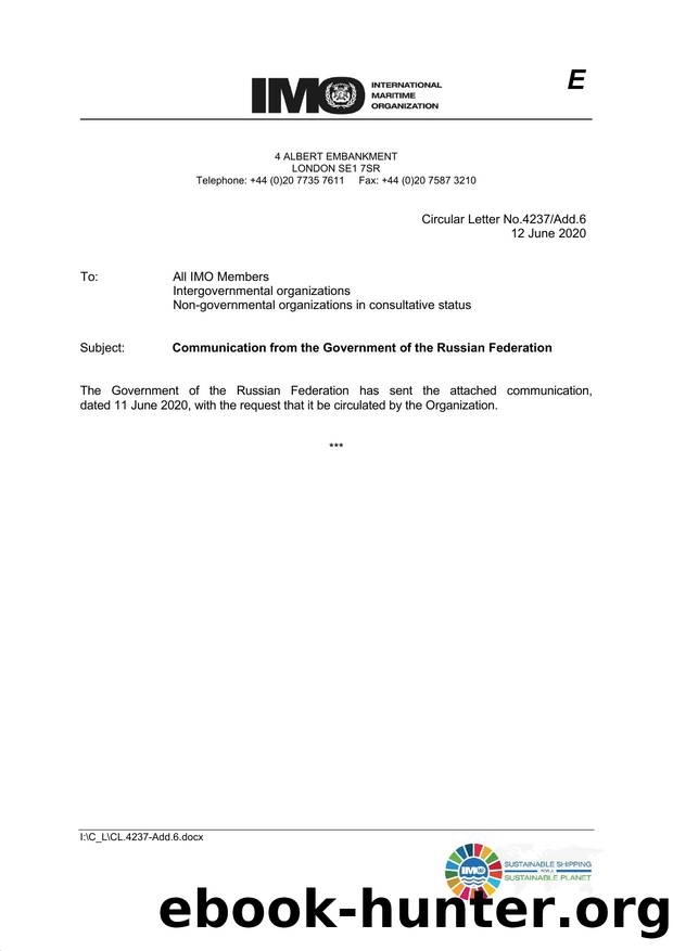 Circular Letter No. 4237Add.6 - Communication from the Government of the Russian Federation by Redistributed by Regs4ships Ltd