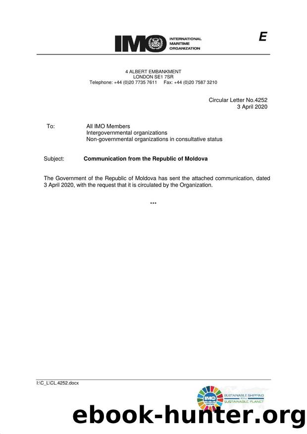 Circular Letter No. 4252 - Communication from the Republic of Moldova by Elnara Krayenbuhl