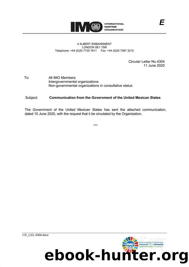 Circular Letter No. 4304 - Communication from the Government of the United Mexican States by Redistributed by Regs4ships Ltd
