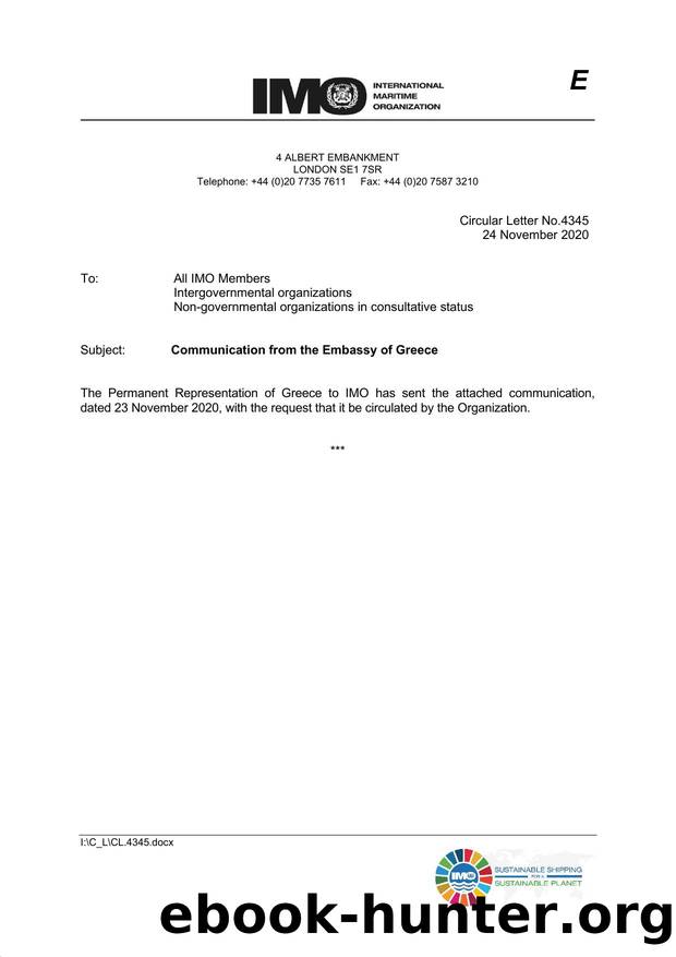 Circular Letter No. 4345 - Communication from the Embassy of Greece by Elnara Krayenbuhl
